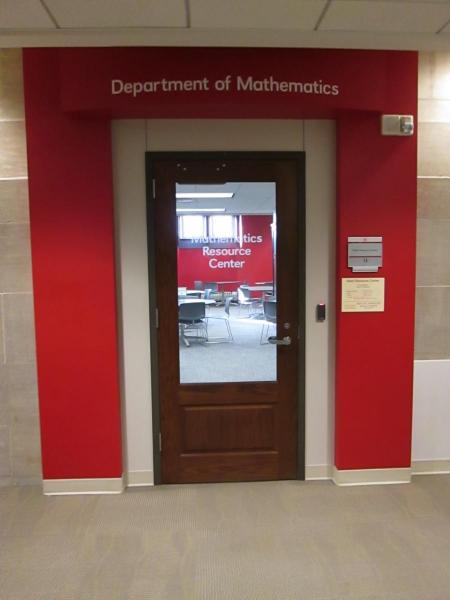 Math Resource Center door