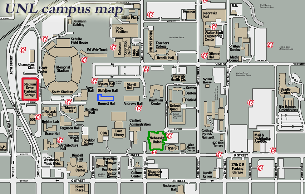 UNL City Campus map