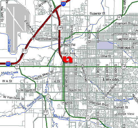 City of Lincoln map