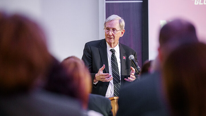 A retirement reception for Jim Lewis, Aaron Douglas Professor of mathematics, will be held on Nov. 4. Lewis is the principal investigator of the $3.5 million National Science Foundation grant STEM CONNECT. Craig Chandler | University Communication and Mar