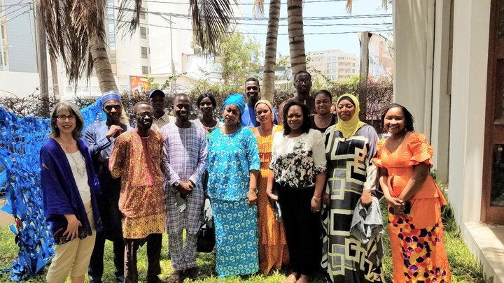 Ten members and two instructors of the Afrimath summer 2019 cohort with Michelle Homp and Masake Ly