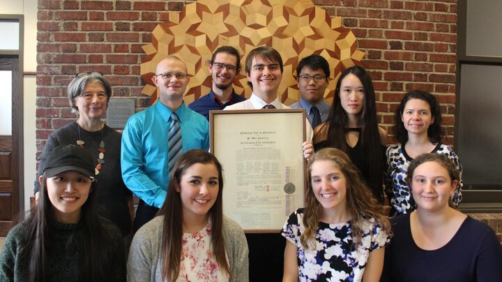 Eleven students were inducted into the Nebraska Alpha Chapter of Pi Mu Epsilon